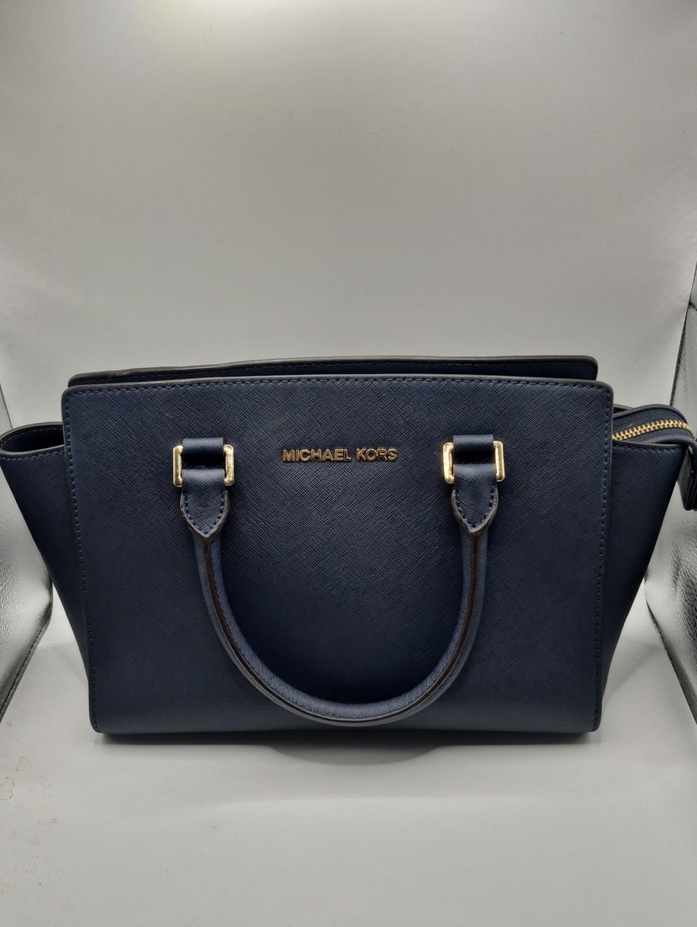 NAVY BLUE MICHAEL KORS Selma Satchel BAG